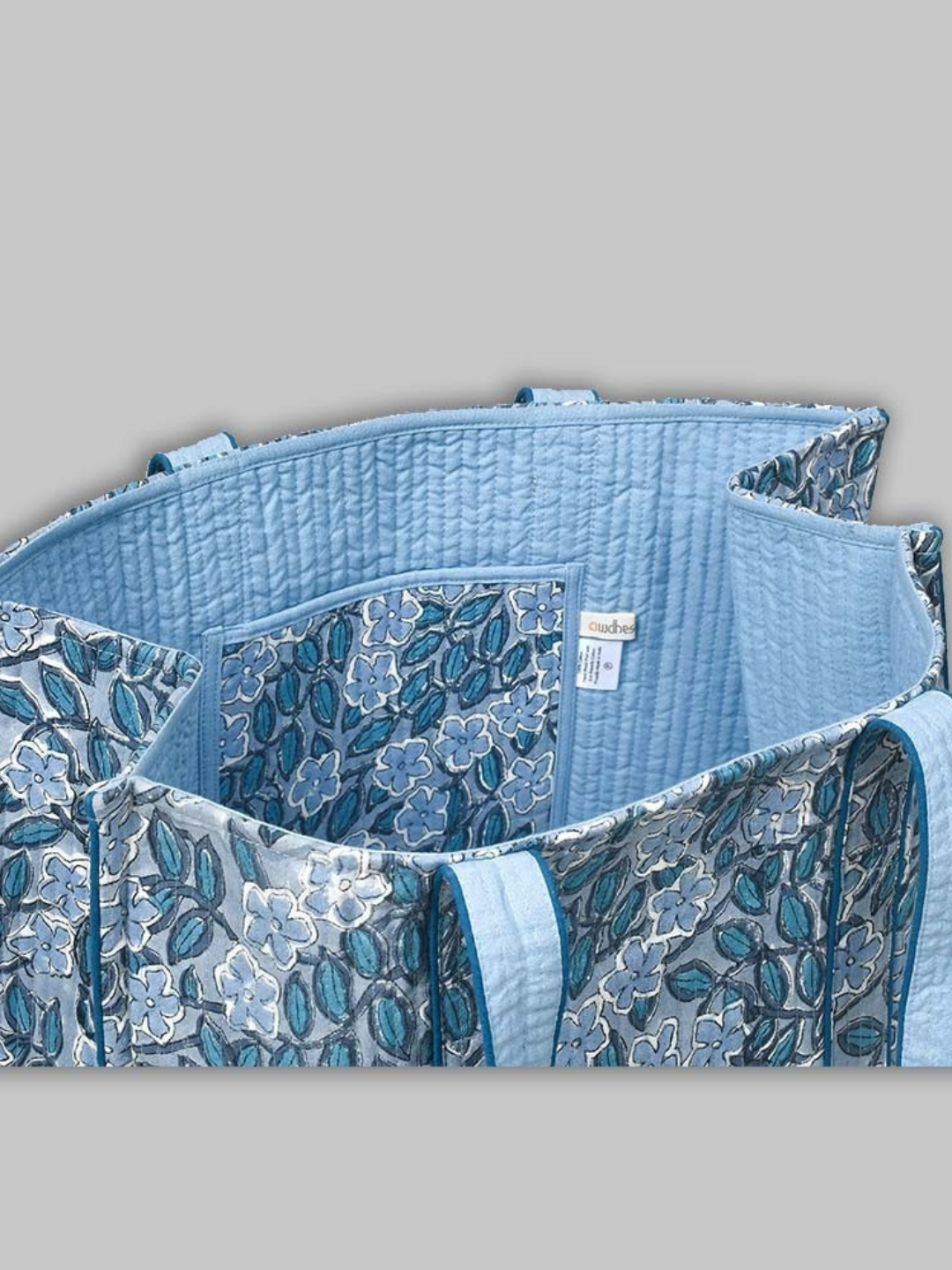 Cotton Hand Bag, Bluebell Meadow Tote Bags, Women hand bags, Tote bags for Girls, Fashion Tote bags, Printed Tote Bags