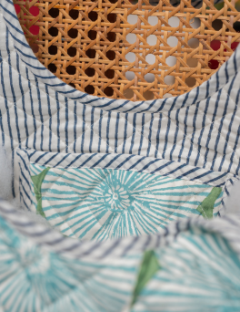 Botanical Sunburst Print Floret Bag Cotton Hand Block Printed