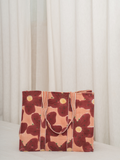 Awdhesh Kumar Vintage Crimson Cotton Hand Block Printed Tote Bag for Women