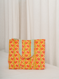 Awdhesh Kumar Sunlit Floral Cotton Hand Block Printed Tote Bag for Women