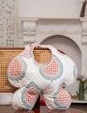 Decorative Quilted Floral Motif Floret Bag