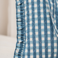 Seersucker Check Ruffle Tote Bag
