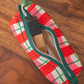 Classic Red & Green Plaid Check Print Pencil Pouch Cotton Hand Block Printed