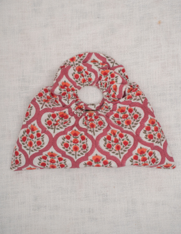 Rustic Red Mughal Floral Print HALO BAG