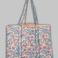 Cotton Hand Bag, Pastel Garden Elegance Tote Bags, Women hand bags, Tote bags for Girls, Fashion Tote bags, Printed Tote Bags