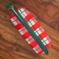 Classic Red & Green Plaid Check Print Pencil Pouch Cotton Hand Block Printed