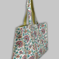 Cotton Hand Bag, Ivory Fern Blossom Tote Bags, Women hand bags, Tote bags for Girls, Fashion Tote bags, Printed Tote Bags