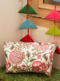 Awdhesh Kumar Lotus Trail Pouch Cotton Hand Block Printed Toiletry Bags for Women