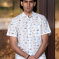 half sleeve Indian Hand Block Print Shirt Jaipur Sea Voyage Print Shirt 100% Cotton Fabric