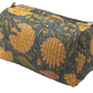 Awdhesh Kumar Vintage Autumn Floral Pouch Cotton Hand Block Printed Toiletry Bags for Women