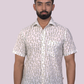 half sleeve Indian Hand Block Print Shirt Jungle Buti Design Shirt 100% Cotton Fabric
