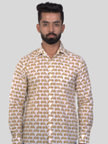 Full Sleeve Indian Hand Block Print Shirt Vespa Scooter Design Shirt 100% Cotton Fabric