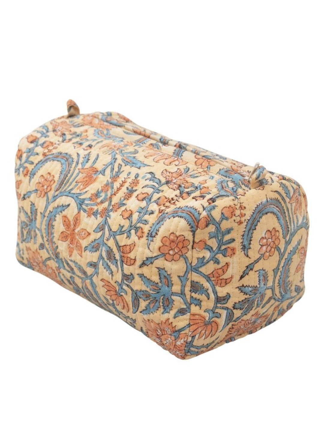 Awdhesh Kumar Soft Botanica Organizer Cotton Hand Block Printed Toiletry Bags for Women