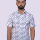 half sleeve Indian Hand Block Print Shirt Scooter Vespa Design Design Shirt 100% Cotton Fabric