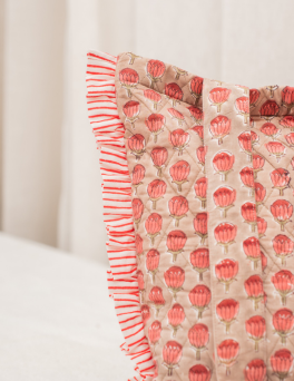 Rose Garden Mini Print Ruffle Tote Bag