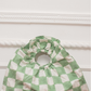 Pastel Green Checker Print HALO BAG