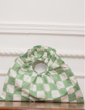 Pastel Green Checker Print HALO BAG