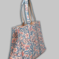Cotton Hand Bag, Pastel Garden Elegance Tote Bags, Women hand bags, Tote bags for Girls, Fashion Tote bags, Printed Tote Bags