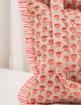 Rose Garden Mini Print Ruffle Tote Bag
