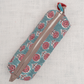 Heritage Teal Motif Print Pencil Pouch Cotton Hand Block Printed
