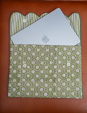 Sage Blossom Print Cotton Hand Block Printed Laptop Bag