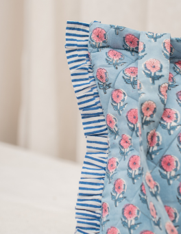 Vintage Pink Rose Print Ruffle Tote Bag