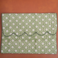 Sage Blossom Print Cotton Hand Block Printed Laptop Bag