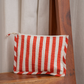 Rustic Red Striped Print FRAME POUCH