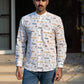 Full Sleeve Indian Hand Block Print Shirt Playful Ride Print  Cotton Kurta 100% Cotton Fabric
