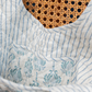 Pastel Blue Floral Vine Print Cushion Floret Bag