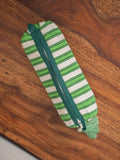 Green Harmony Print Pencil Pouch Cotton Hand Block Printed