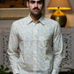 Full Sleeve Indian Hand Block Print Shirt Elegant Beige Printed Casual Shirt 100% Cotton Fabric