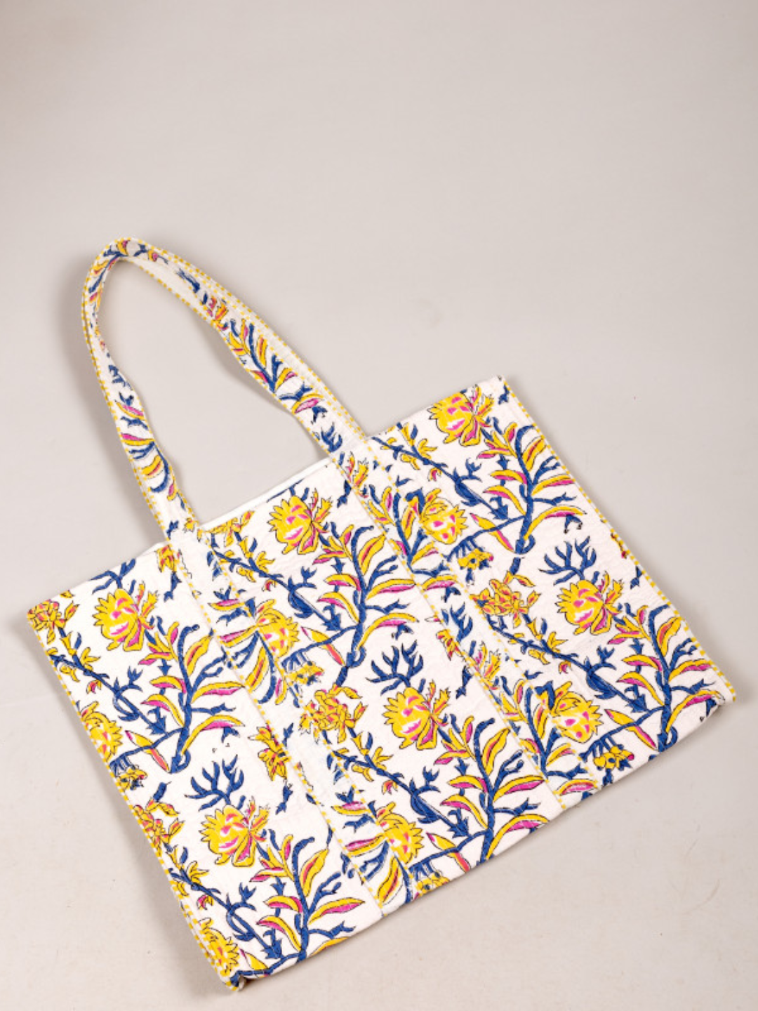 Cotton Hand Bag,Sunlit Garden Quilted Tote Bags, Women hand bags, Tote bags for Girls, Fashion Tote bags, Printed Tote Bags