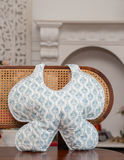 Pastel Blue Floral Vine Print Cushion Floret Bag