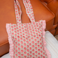 Rose Garden Mini Print Ruffle Tote Bag