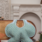Pastel Green & Blue Checkerboard Print Cushion Floret Bag