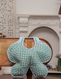 Pastel Green & Blue Checkerboard Print Cushion Floret Bag