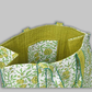 Cotton Hand Bag,Verdure Vine Quilted Tote Bags, Women hand bags, Tote bags for Girls, Fashion Tote bags, Printed Tote Bags