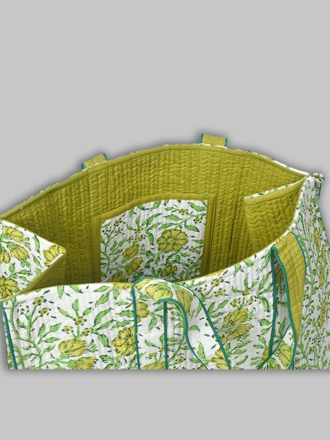 Cotton Hand Bag,Verdure Vine Quilted Tote Bags, Women hand bags, Tote bags for Girls, Fashion Tote bags, Printed Tote Bags