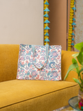 Awdhesh Kumar Botanical Paisley Cotton Hand Block Printed Tote Bag for Women