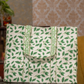 Awdhesh Kumar Garden Green Essence Cotton Hand Block Printed Tote Bag for Women