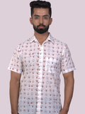 half sleeve Indian Hand Block Print Shirt handmade Design Shirt 100% Cotton Fabric