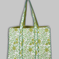 Cotton Hand Bag,Verdure Vine Quilted Tote Bags, Women hand bags, Tote bags for Girls, Fashion Tote bags, Printed Tote Bags