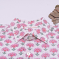 Short Sleeve Indian Pink Blossom Tree Print  Shirt Pink Buti Big Design Shirt 100% Cotton Fabric