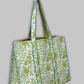 Cotton Hand Bag,Verdure Vine Quilted Tote Bags, Women hand bags, Tote bags for Girls, Fashion Tote bags, Printed Tote Bags
