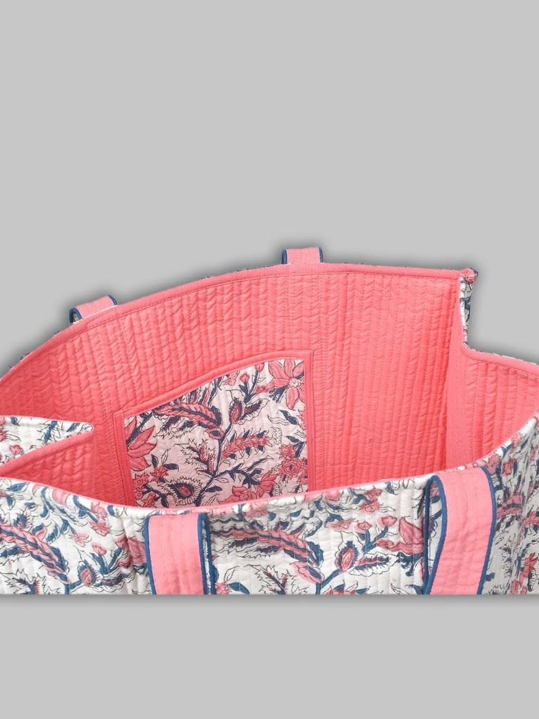 Cotton Hand Bag,Rosewood Breeze Quilted Tote Bags, Women hand bags, Tote bags for Girls, Fashion Tote bags, Printed Tote Bags