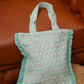 Vintage Blossom Print Ruffle Tote Bag