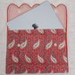 Mughal Floral Vine Print Cotton Hand Block Printed Laptop Bag