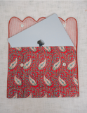 Mughal Floral Vine Print Cotton Hand Block Printed Laptop Bag