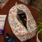 Awdhesh Kumar Pastel Petal Organizer Cotton Hand Block Printed Toiletry Bags for Women